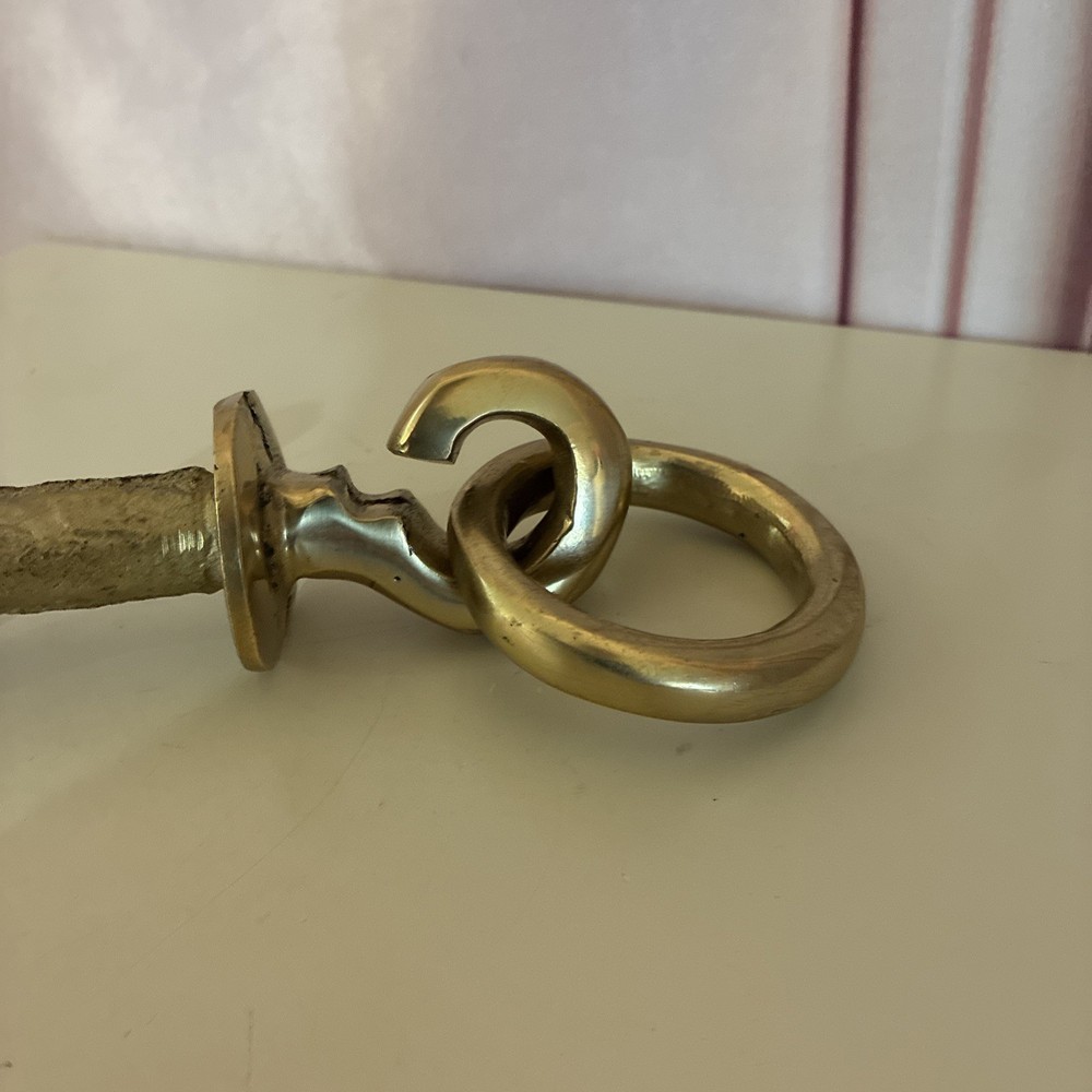 Solid Brass Door Hardware Hook And Knocker Antique Hanging Loop