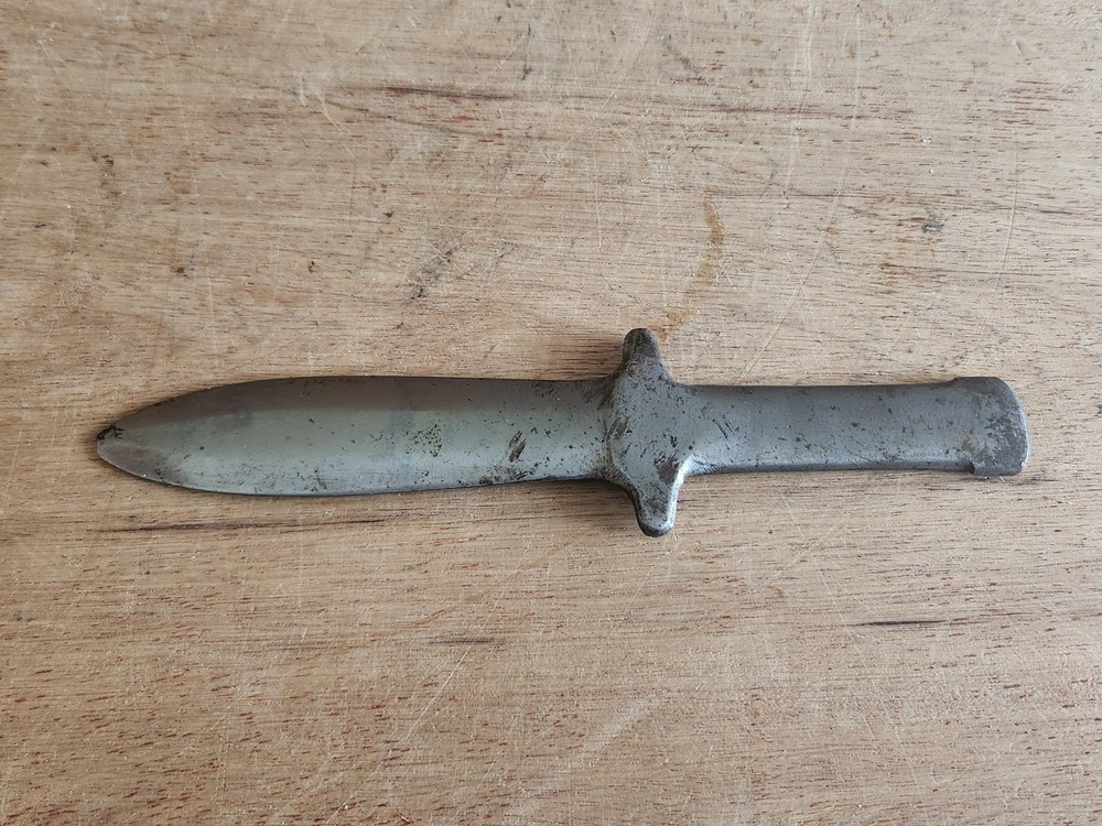 Fixed Blade Knife No Handle Not Sharp Broken Tip Unbranded Vintage HELP