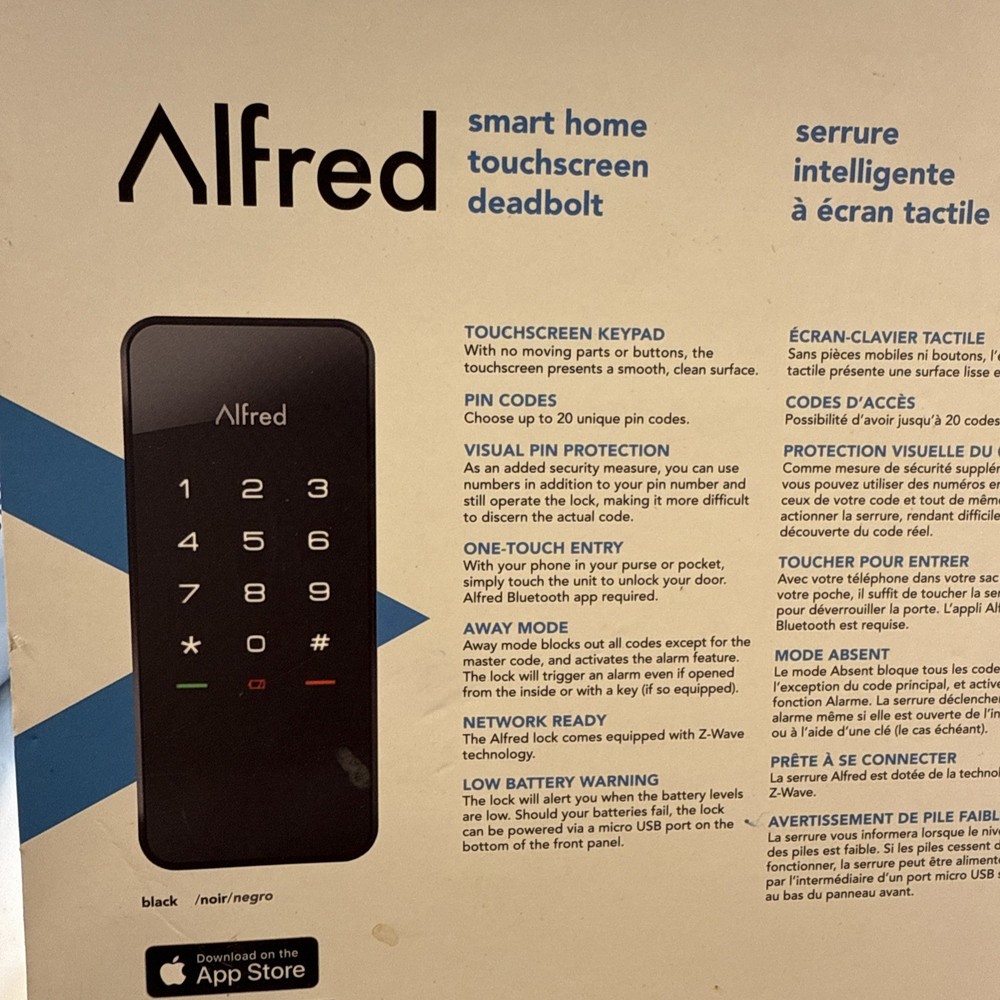 Alfred DB1-C Smart Home Touchscreen Deadbolt