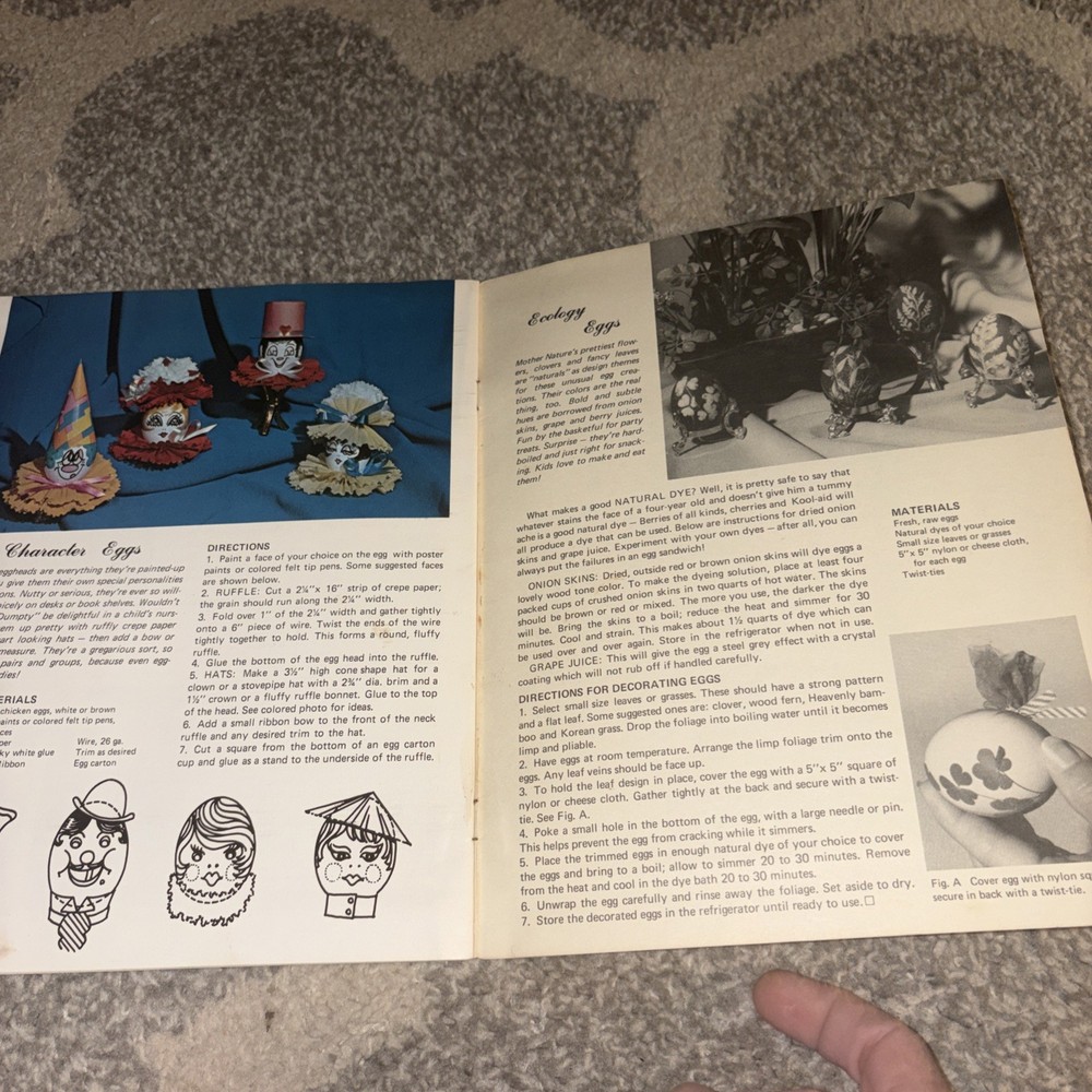 Vintage 1972 You Can Create Exquisite Eggs Craft Pattern Book