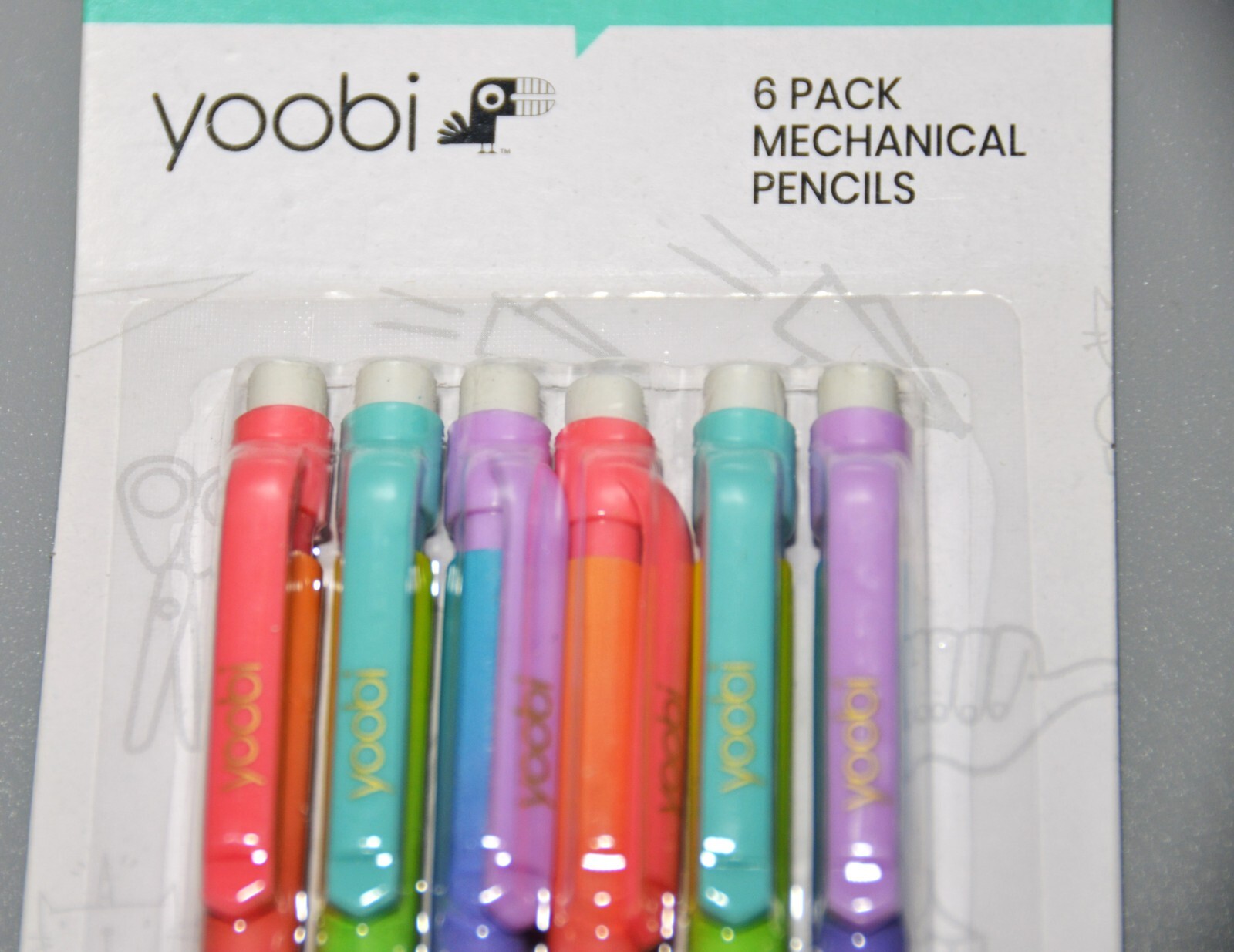 Yoobi 6 Pack Mechanical Pencils And 24 Pack no2 Pencils Pre Sharpened Multicolor