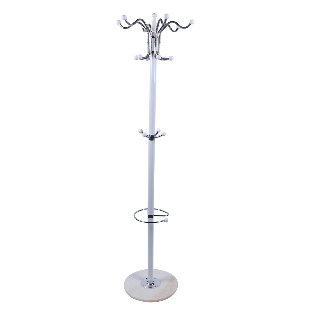 Coat Rack 16 Hook 4 Level Hat Jacket Stand Tree Holder Hanger Rack Marble Base