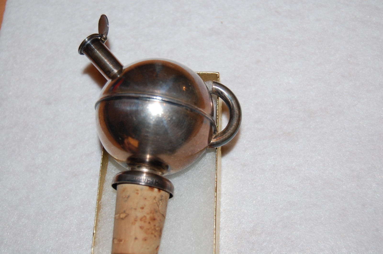 ANTIQUE FRENCH ART DECO IDEAL BREVETTE POURER SPOUT SILVER METAL BAR 1920-30'S