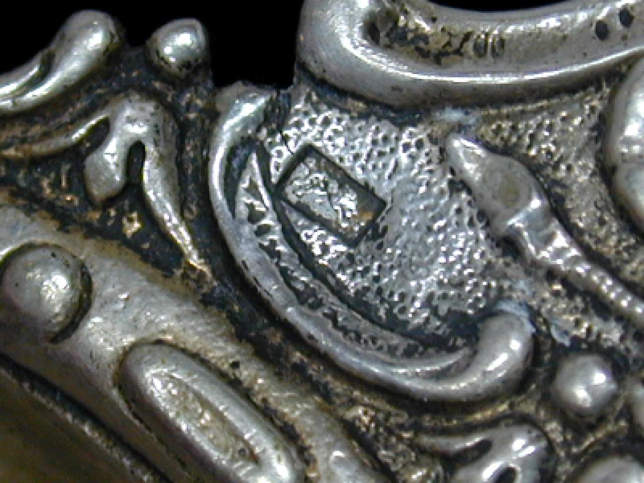 Antique Hanau Fredrich Reusswig 800? Silver Tea Strainer Rococo Repousse Germany