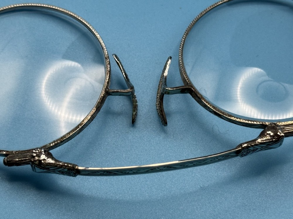 Victorian Silver Lorgnette Reading Glasses