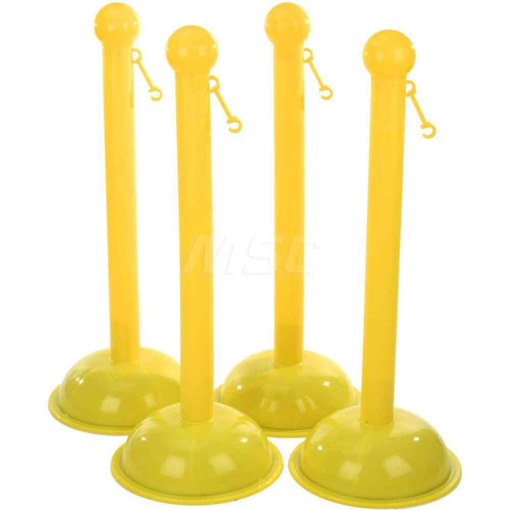 PRO-SAFE 41" Yellow Warning Post Plastic Post