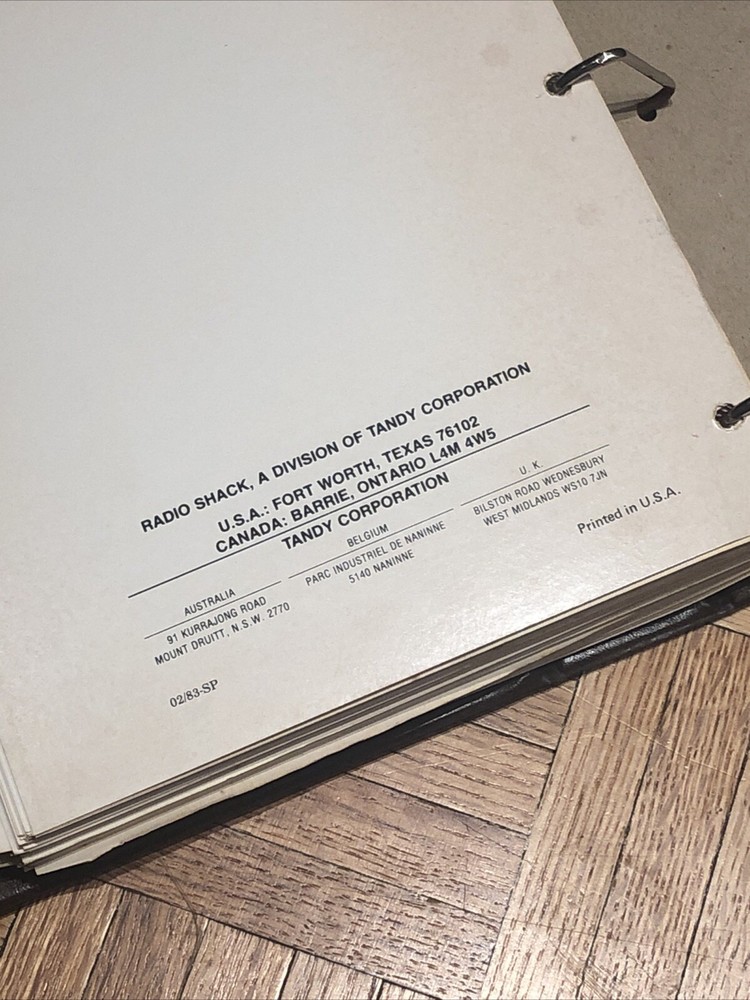 Vintage TRS-80 TRS-Xenix Model 16 Multi-User BASIC Interpreter Manuals - 26-6041