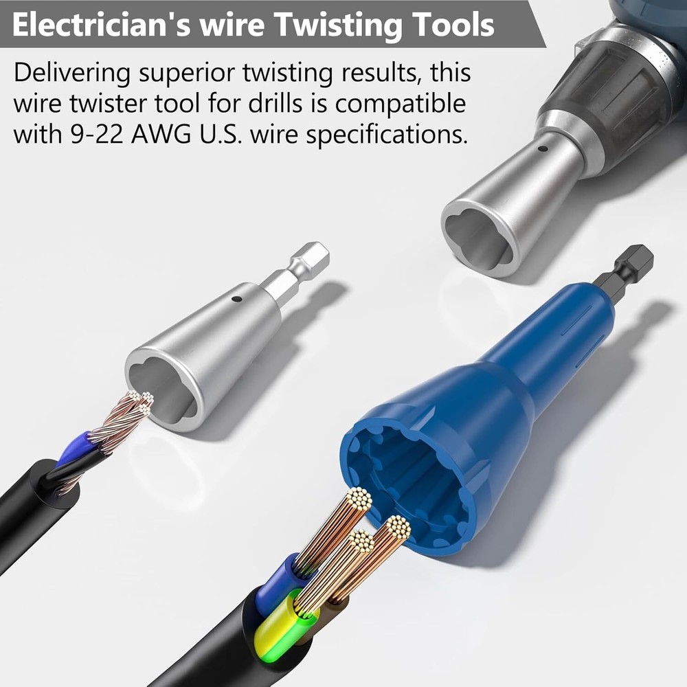 Wire Stripper for Drill Wire Stripping and Twisting Tool Upgrade Electrical NEW