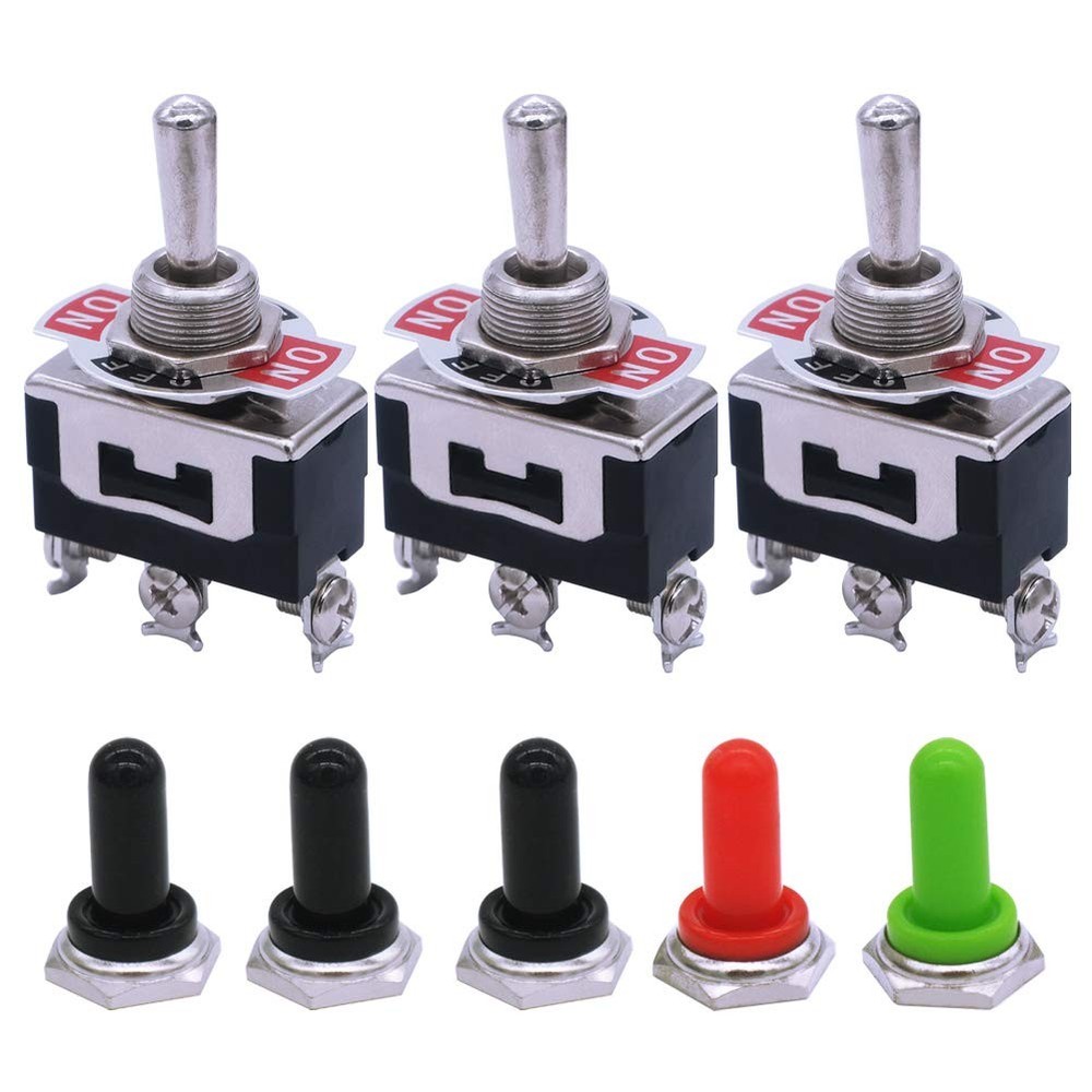 3pcs Momentary Toggle Switch SPDT (ON)/Off/(ON) 3 Pin 3 Position 3 Way Toggle...
