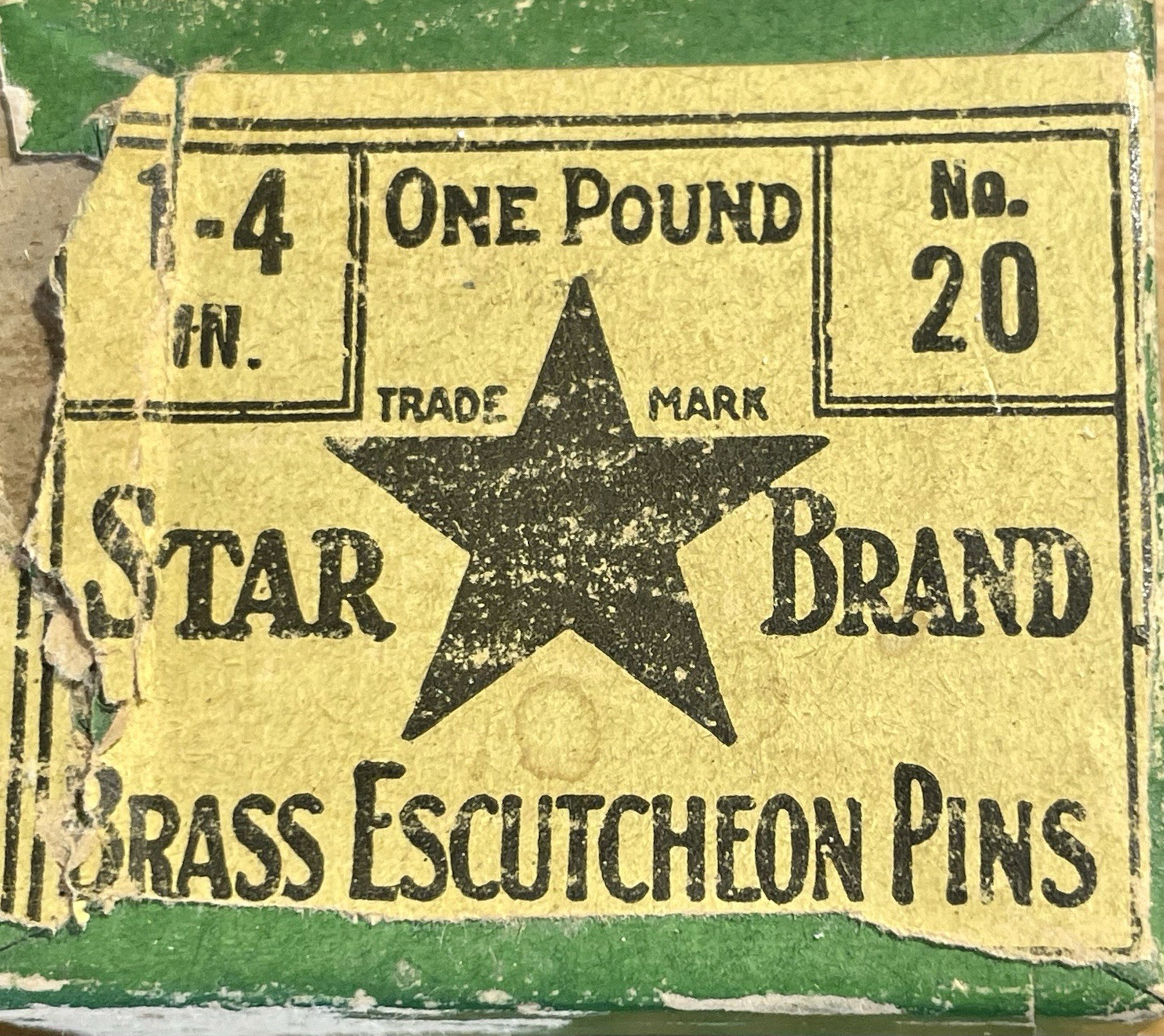 Vintage 1/4” Solid Brass Brads 100 Nails 20 Gauge Escutcheon Pins Tiny Head Usa