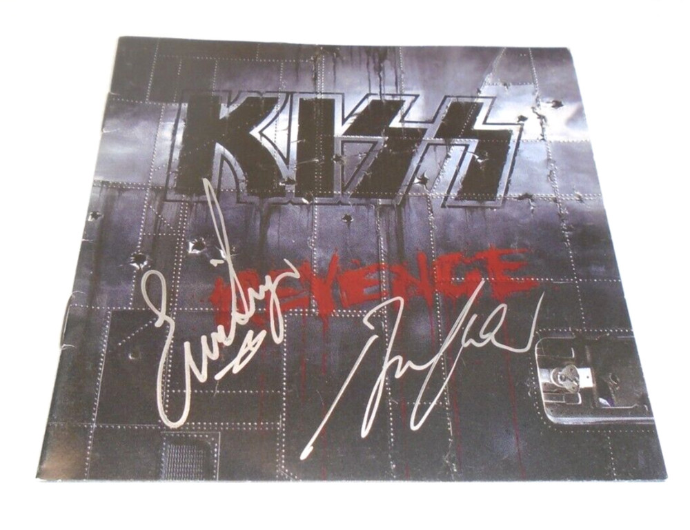 KISS ERIC SINGER BRUCE KULICK SIGNED AUTO AUTOGRAPHED CD BOOKLET  -  INSERT ONLY