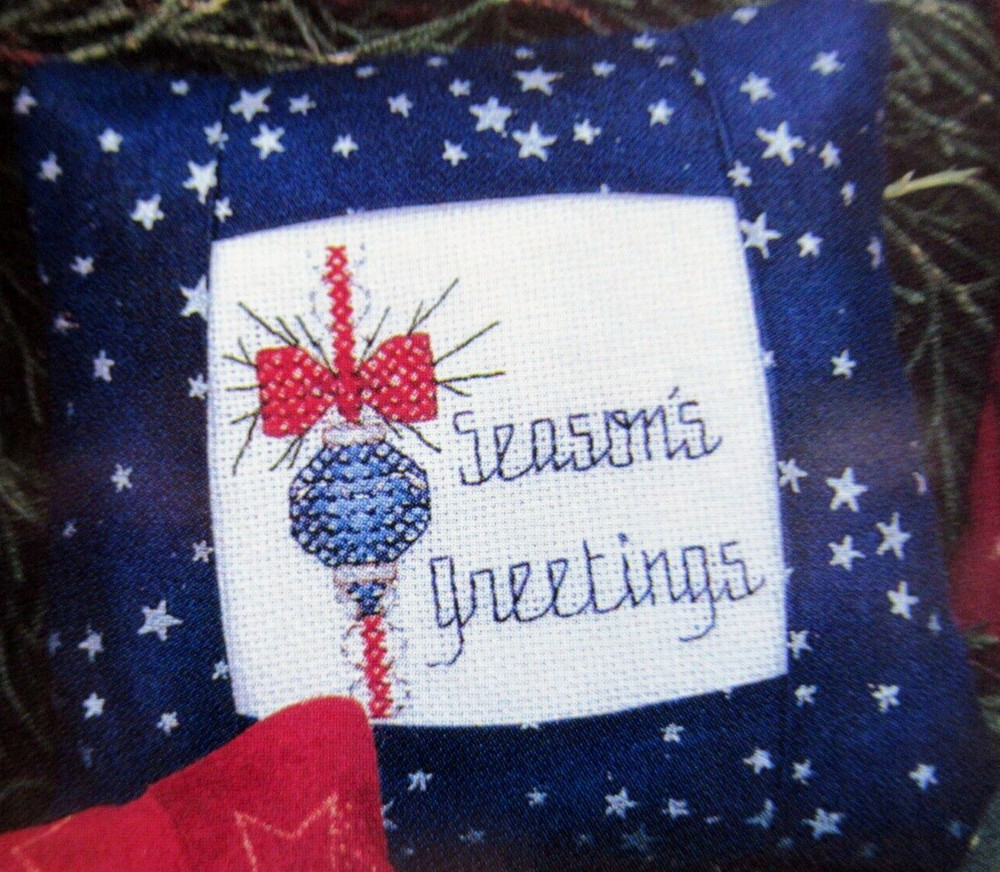 Patchwork Snowman Pals Assorted Christmas Greetings CROSS STITCH PATTERNS