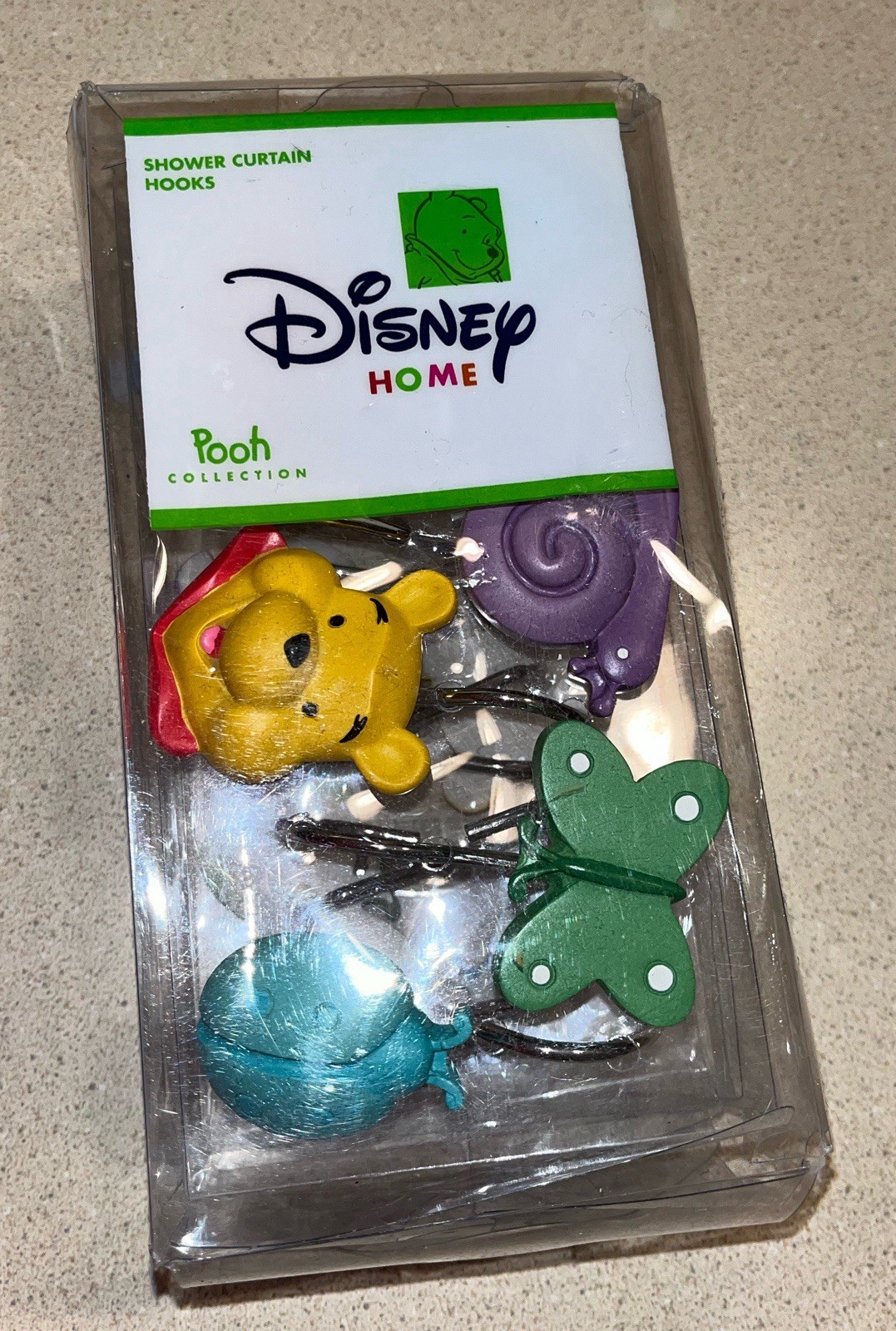 Disney Home Winnie the Pooh Collection Butterfly Shower Curtain Hook Set