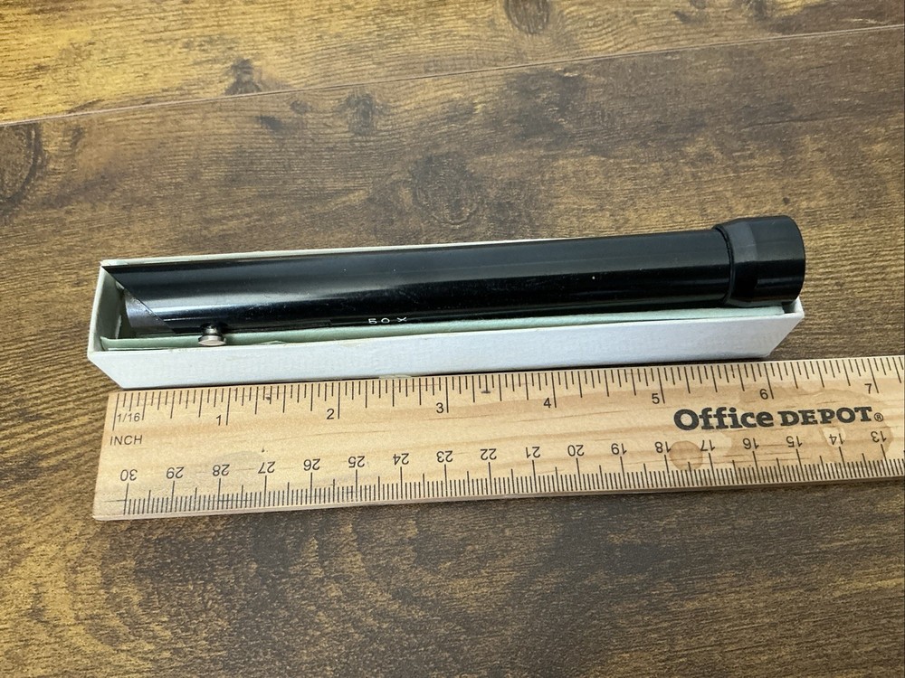 Antique Pocket Microscope 50x Original Packaging