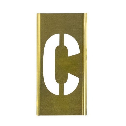 CH Hanson 10016C - Stencil Sort-6" Brass Gothic C