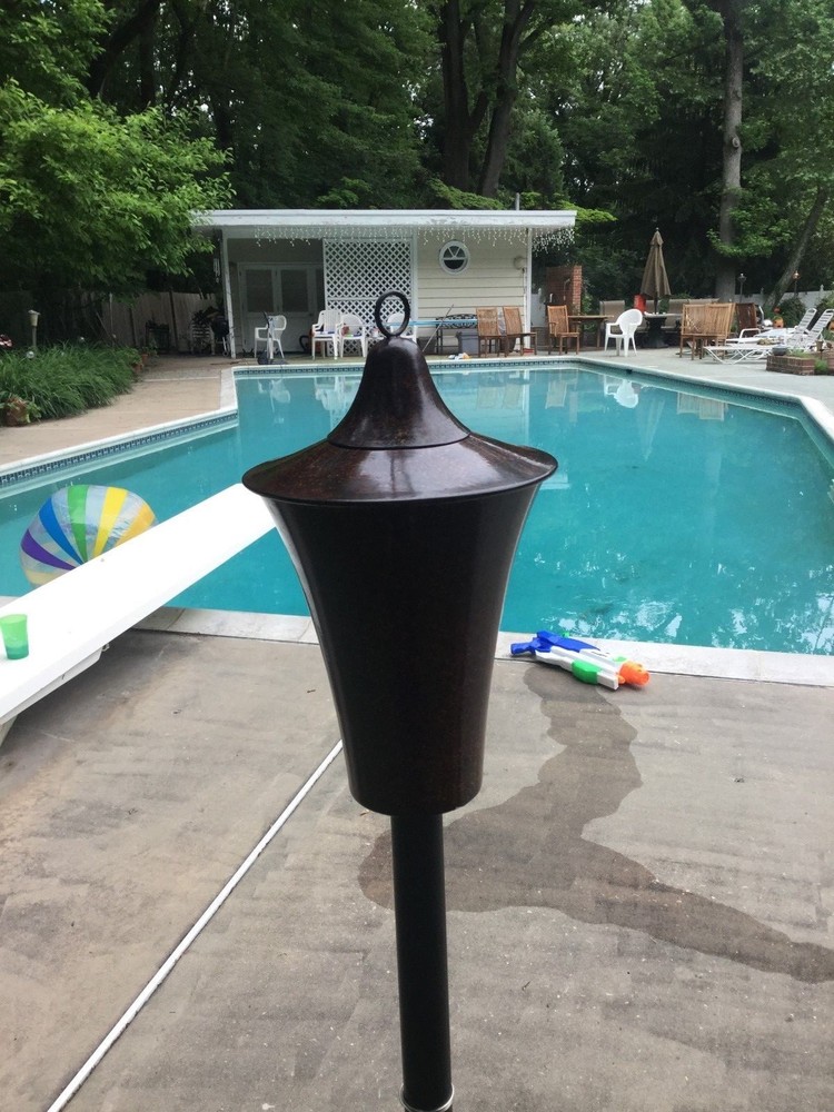 Rustic Cylinder Garden Torch