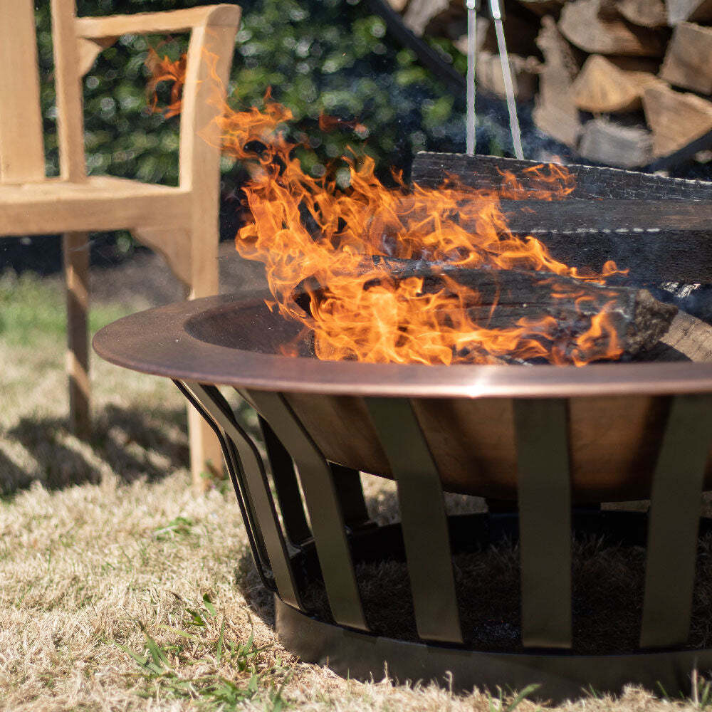 Ash & Ember 40" Copper Outdoor Fire Pit with Solid Steel Base
