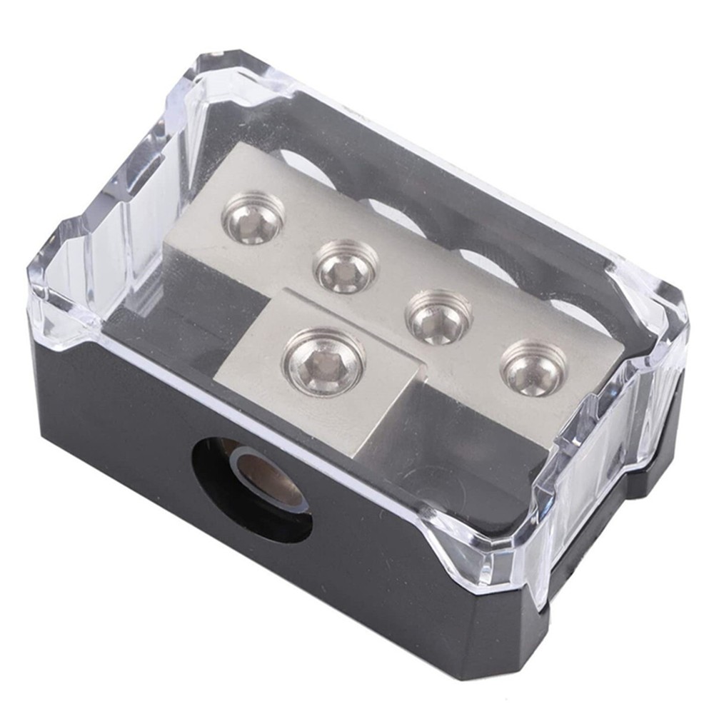2Pcs Car Audio Modified Ground Wire Splitter Box 4-Way Power Distribution Block