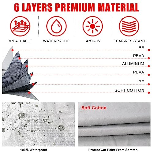 Waterproof Car Covers Replace for 2020–2025 Corvette C8, 6 Layers Corvete C8