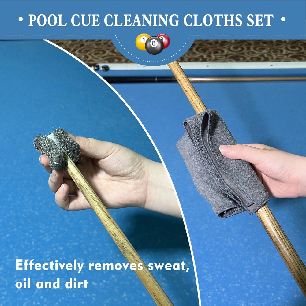 Pool Table Brush Set for Felt, Billiard Table Cleaning Accessories with 2 Woo...