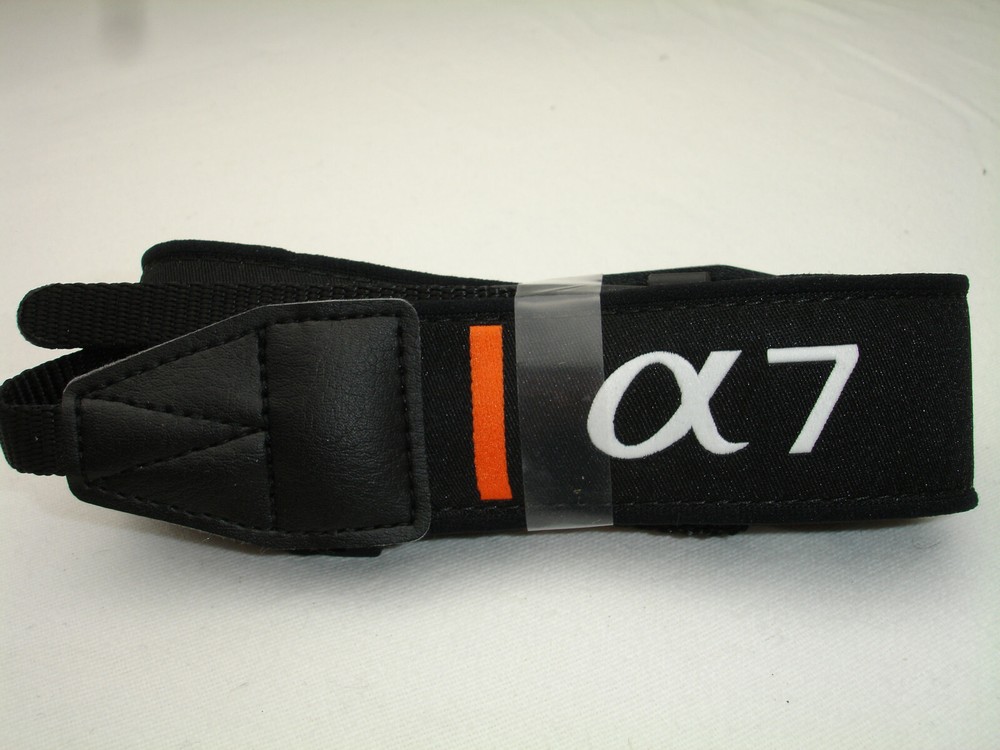 SONY ALPHA 7 camera neck strap A7 Black 1.25" Wide,  NEW