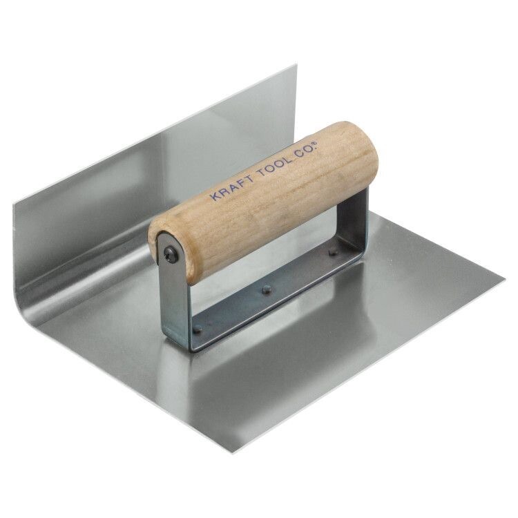 Kraft Tool Concrete Trowel, Step & Corner Insider Cove Tool 1" Radius