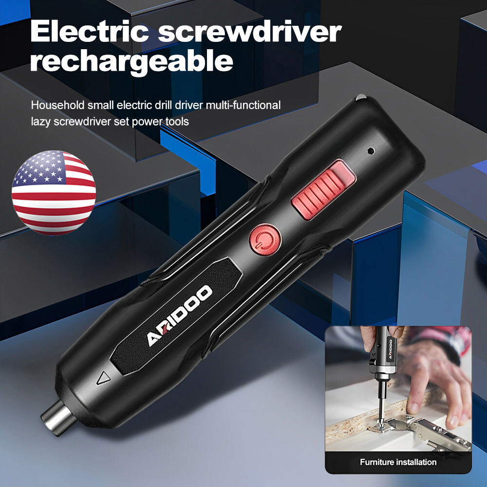 Portable Electric Screwdriver Compact USB Rechargeable Screw Driver Power Tool ~
