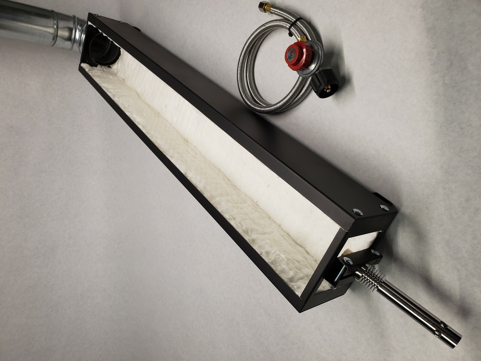 Parkerizing Tank with Lid, Propane Burner, Thermometer, Valve, Part Stands