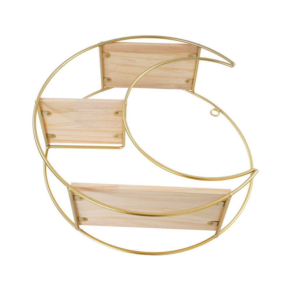 3-tier Wall Mounted Shelf Storage Display Rack Storage Display Rack Round+ Moon