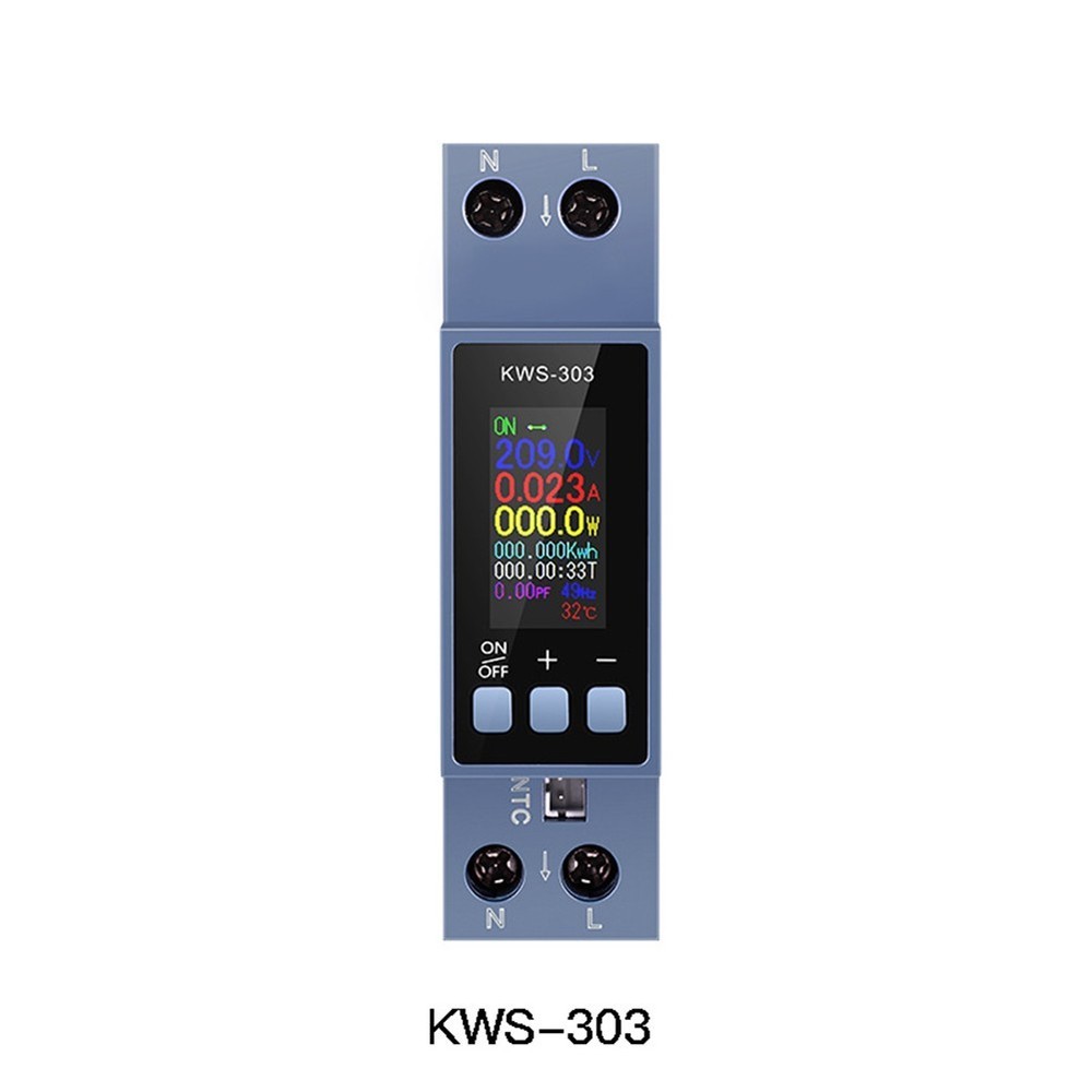 DIN Rail Compatible KWS303 Multifunctional Power Meter for Efficient Use