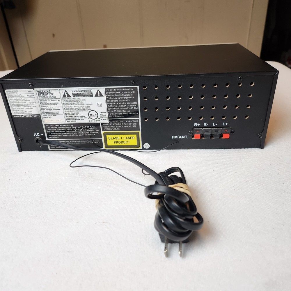 Innovative Technology ITCDS-5000a Bluetooth CD Stereo Receiver FM Radio workgood