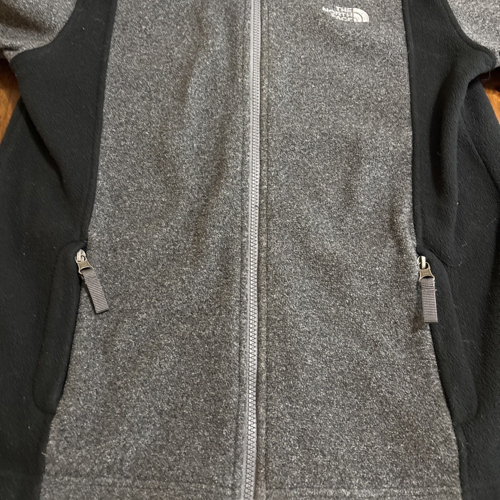 north face full zip jacket Boys Large Gray