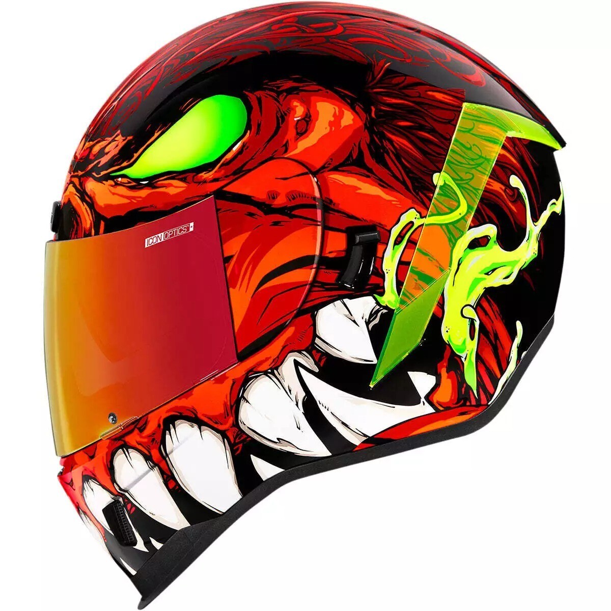 NEW Icon Airform Full Face Motorcycle Helmet Manik'r Red - Size Medium - *READ*