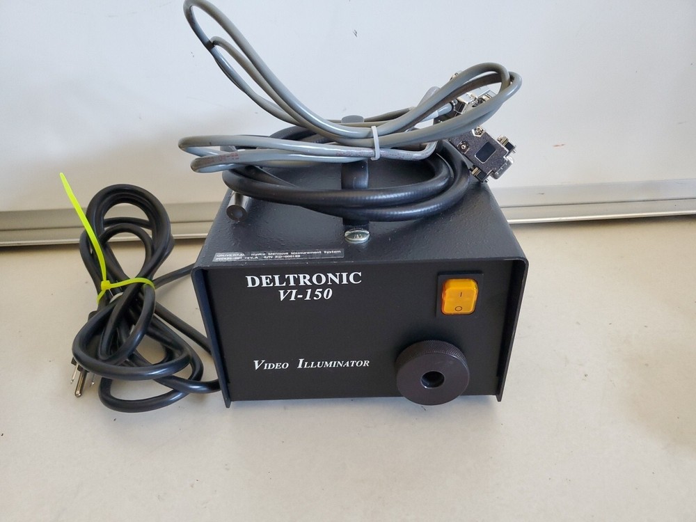 Deltronic VI-150 Video Illuminator + Fiber Optic Flex Lamp, Serial Cable, Tested