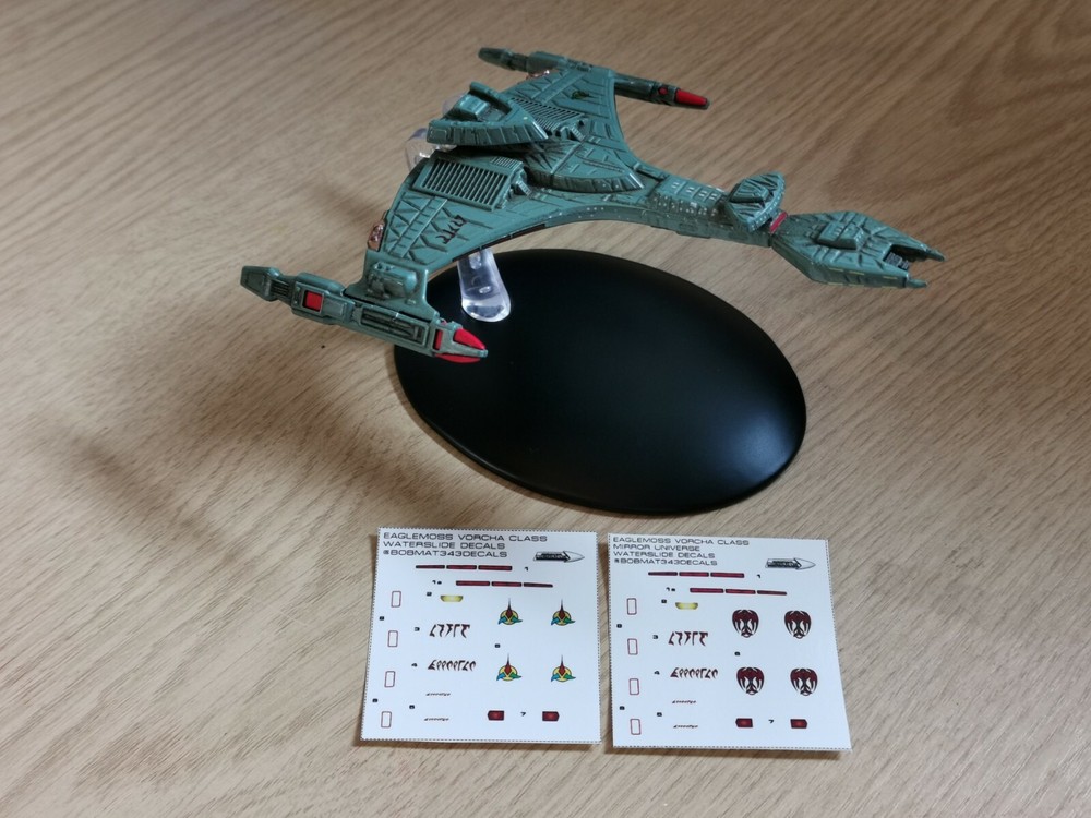 NO MODEL - KLINGON VORCHA CLASS - CUSTOM DECALS - Star Trek EAGLEMOSS