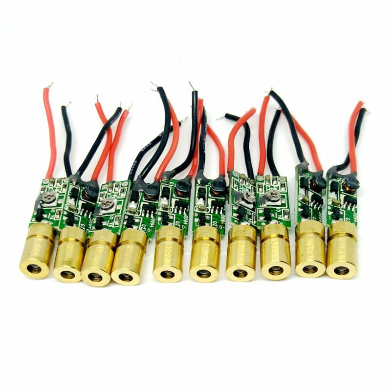 10pcs Dot Mini Green Laser Diode Module 520nm 5mw Level Laser Module for Aiming