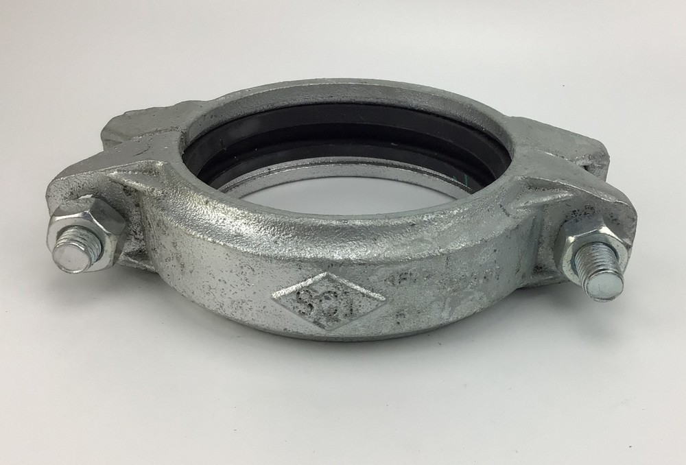 SCI GALVANIZED FLEXIBLE GROOVED COUPLING WITH GASKET FREE SHIPPING