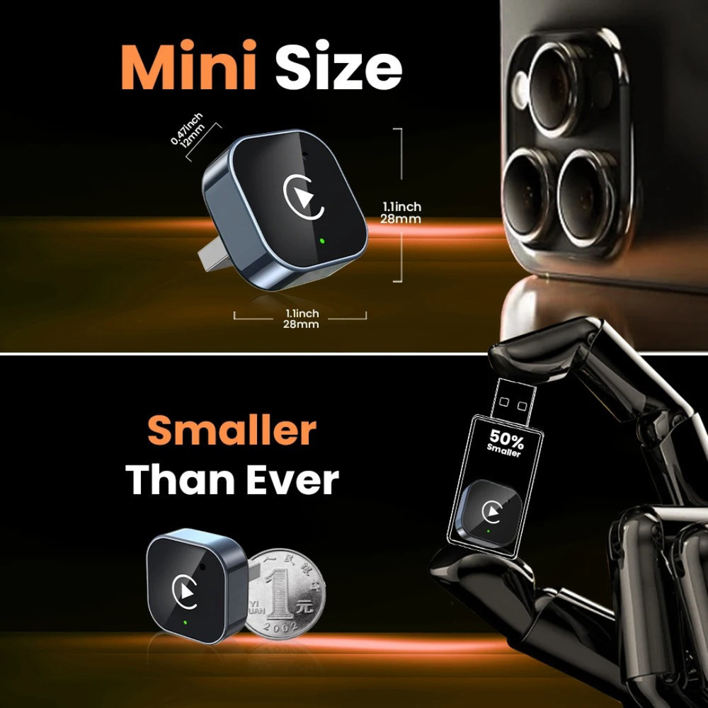 2025 USB Wireless CarPlay Adapter For iPhone Apple Wireless Dongle Plug ＆ Play