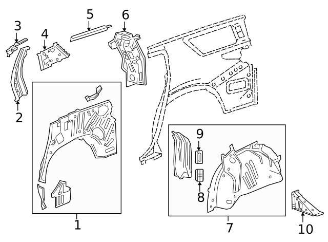 Genuine GM Inner Quarter Panel 84578751