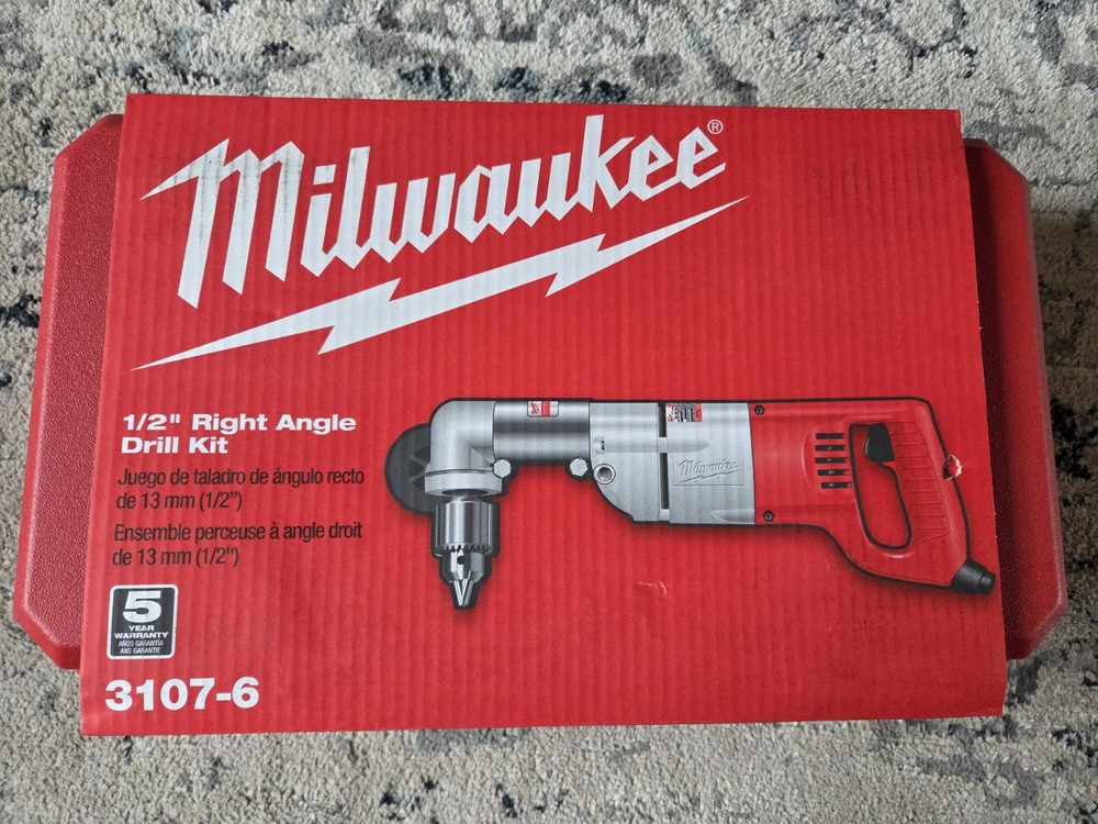 Milwaukee 3107-6 1/2" D-Handle Right Angle Drill Kit [BRAND NEW]
