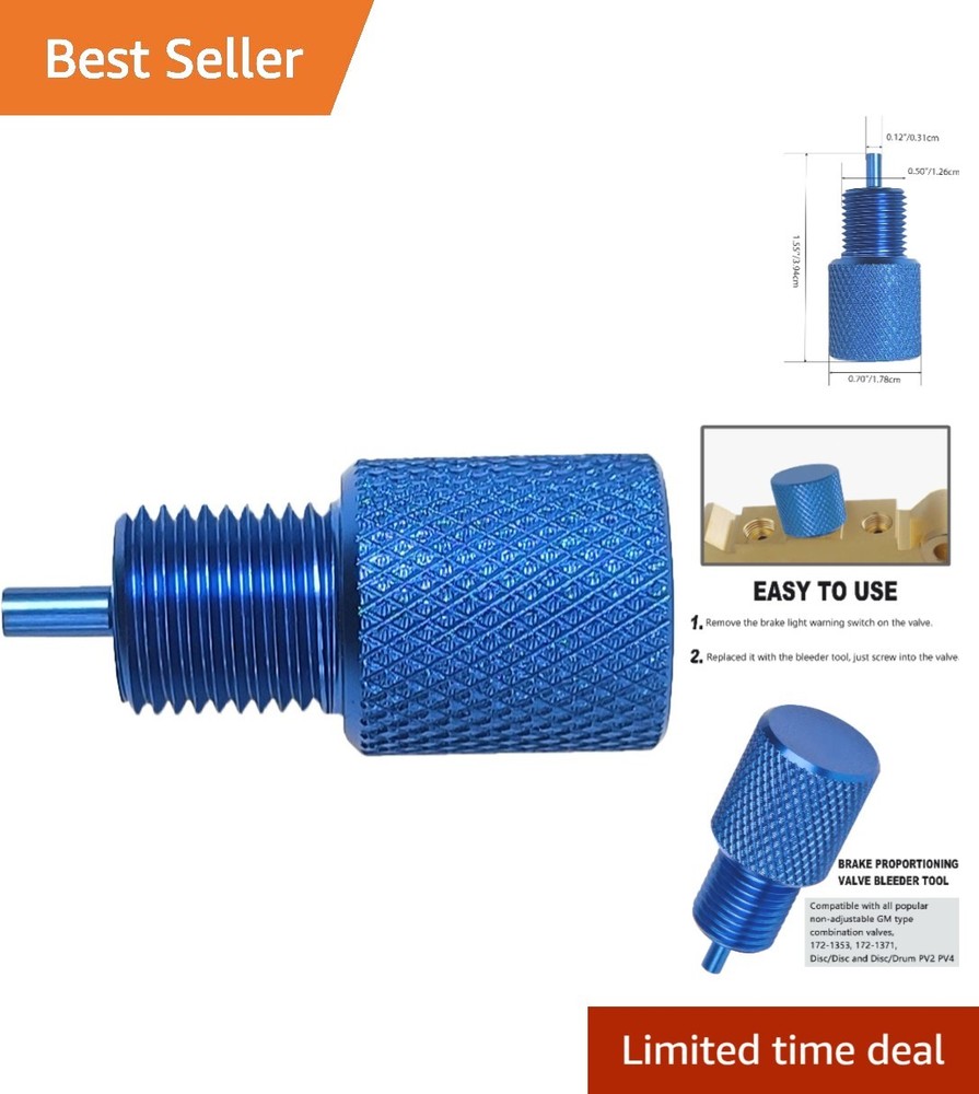 Efficient Brake Bleeder Tool for GM Disc/Drum Systems - Metallic Blue Design