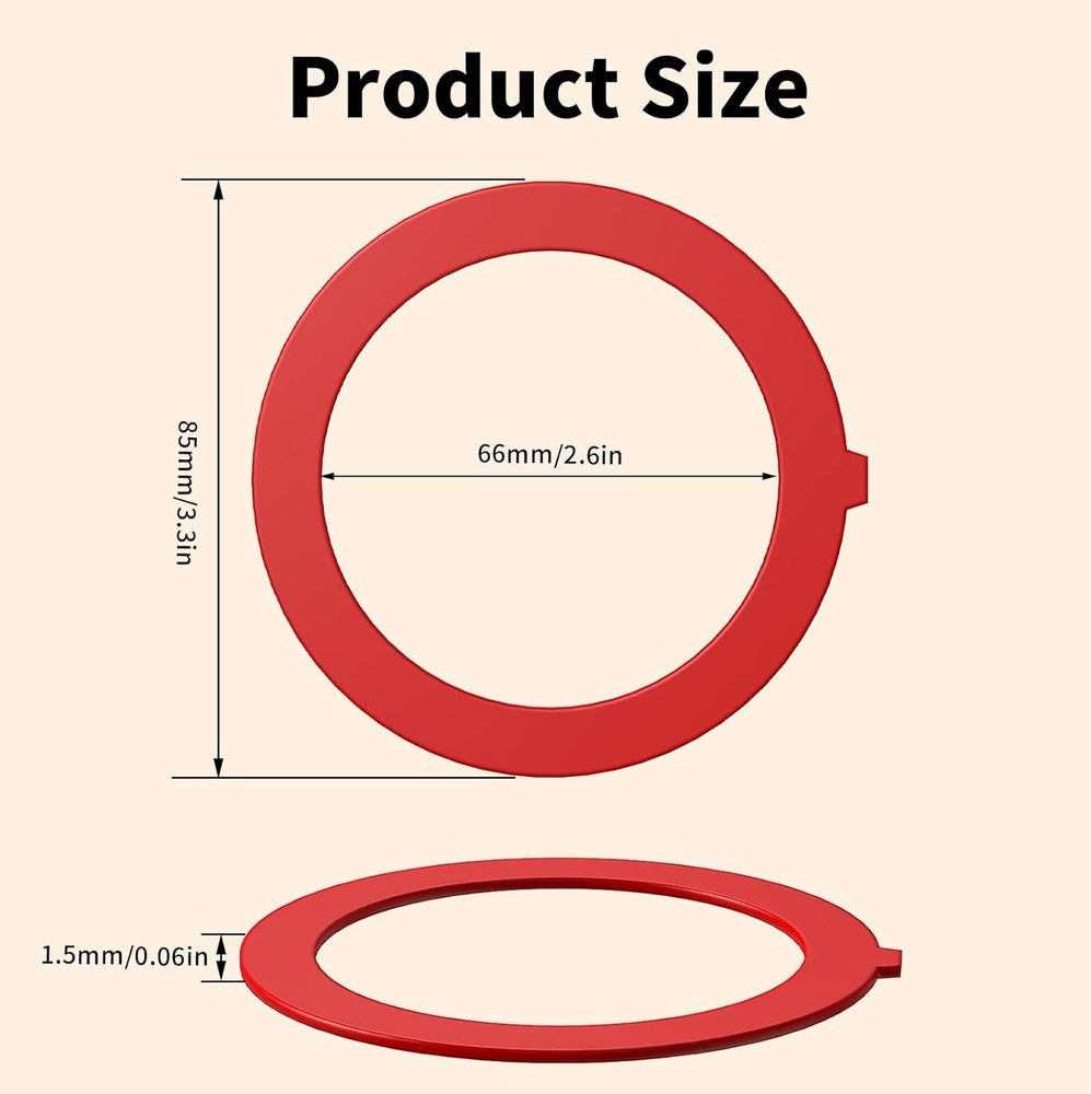 Flush Valve Seal for Kohler, Upgraded 2 Pack Silicone Material Red 2
