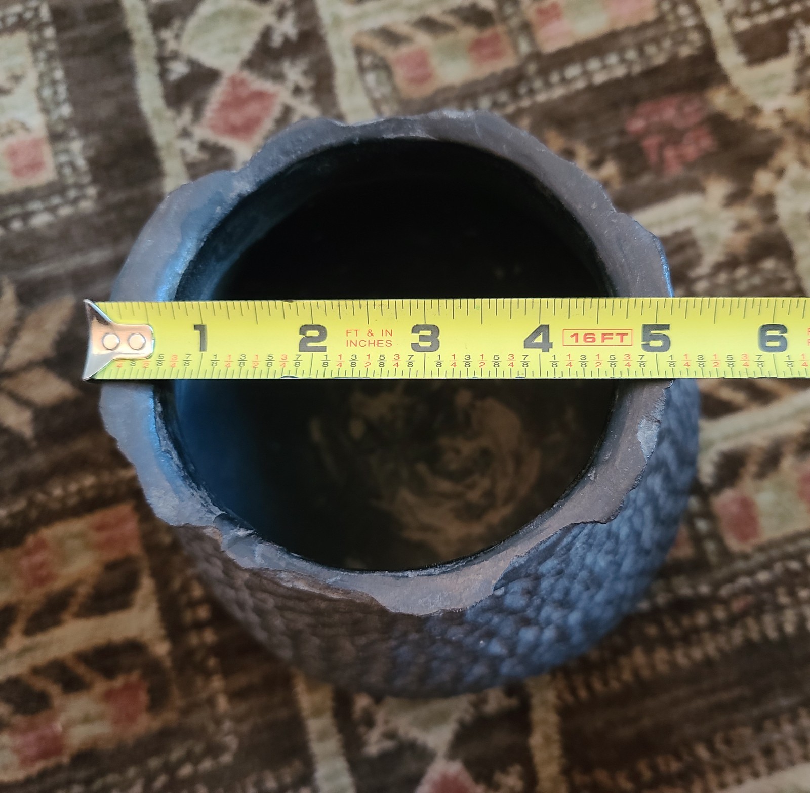 Ancient Anasazi Corrugated Olla Pot Jar Vessel 7" Tall Native American Artifact