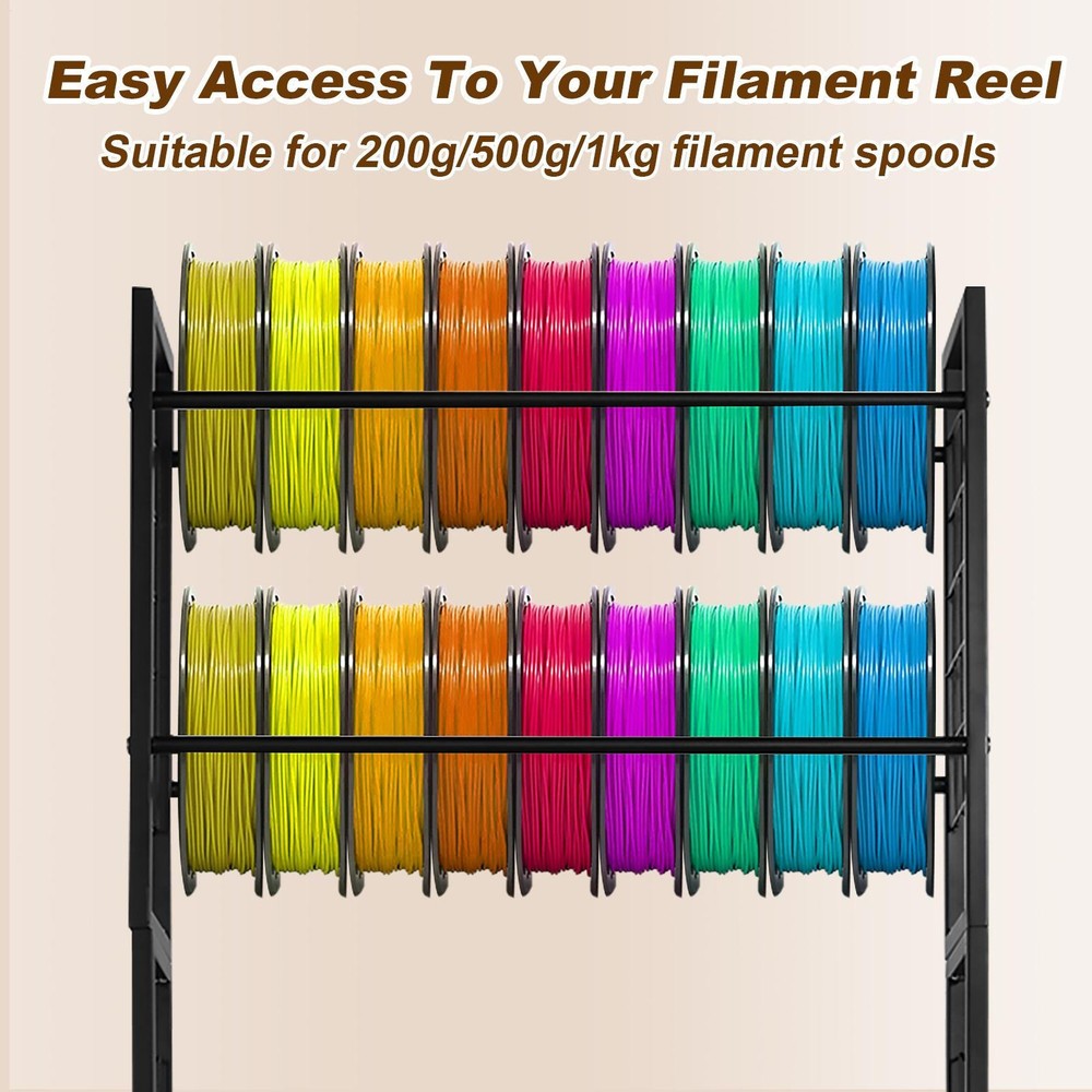 3D Printer Rack Filaments Storage - Rolling 3d Printing Stand Filament Organizer