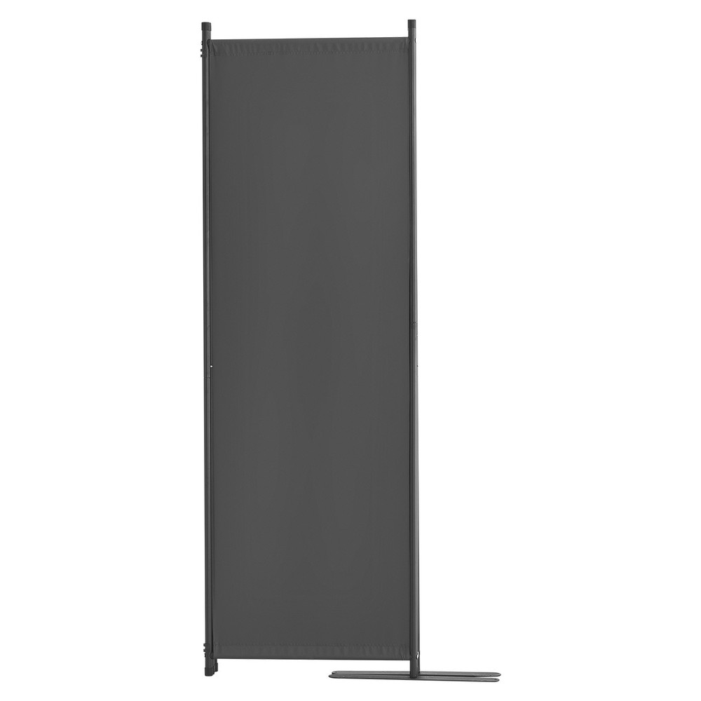 Room Divider 4-Panel Folding Privacy Screen Fabric Partition Office Gray