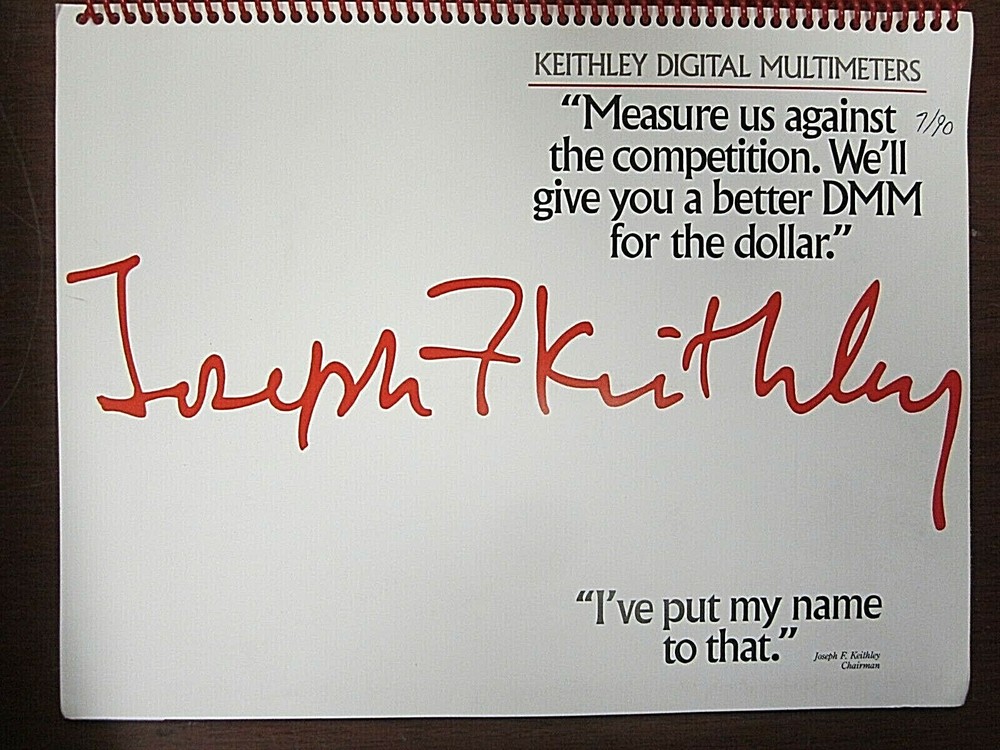 Keithley Digital Multimeters Information Calendar