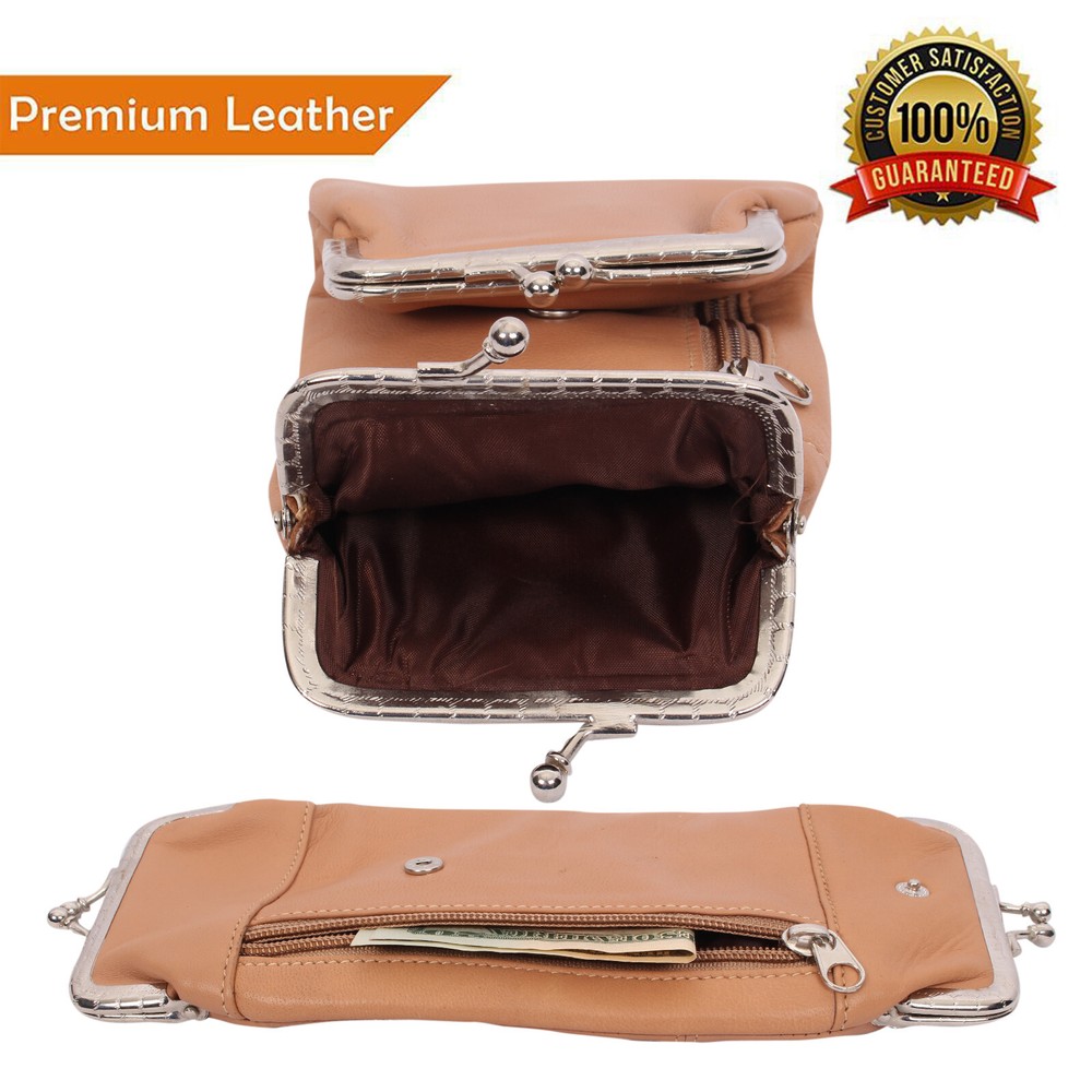 Genuine Leather Cigarette and Lighter Case with Twist Clasp
