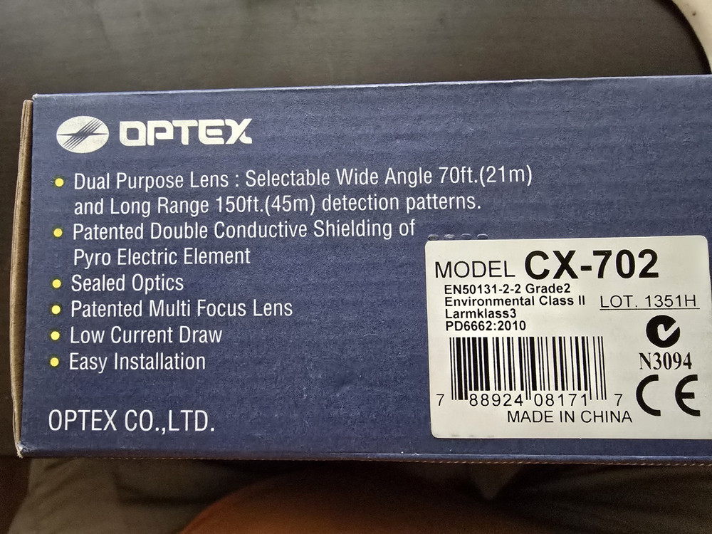 Optex CX-702 Commerical motion.