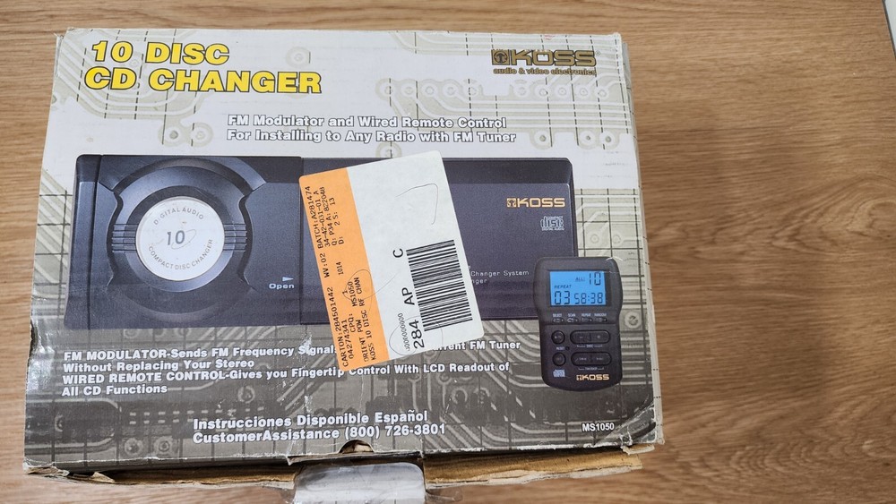 Koss 10 Disc CD Changer New Open Box Class 1 Laser