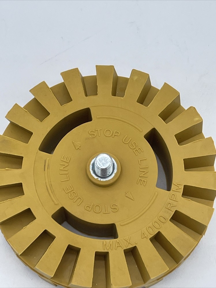 Remove Decal Eraser 4” Wheel Tool Rubber Power Drill Attachment